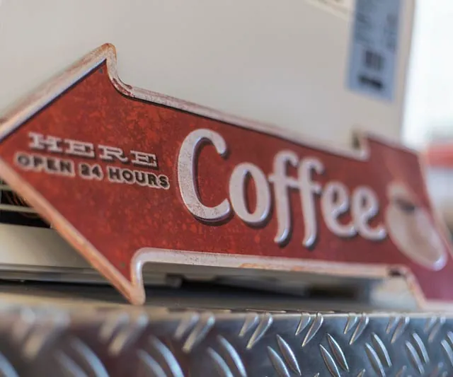 Riesigker Eiscafé - Dekoschild Coffee